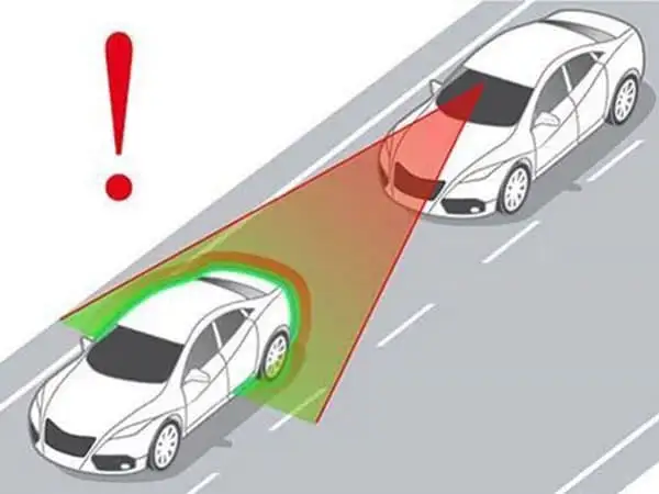 Forward-facing ADAS camera mounted behind a windscreen