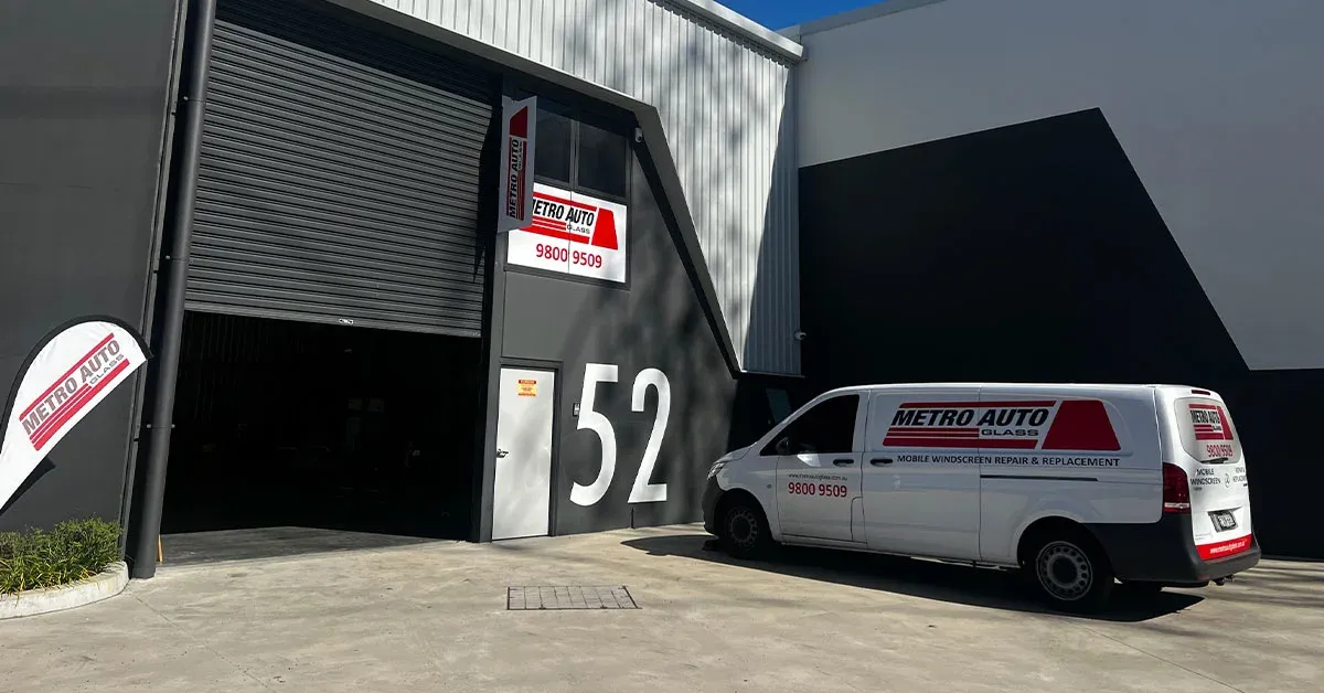 The Metro Auto Glass workshop and windscreen warehouse at Strathfield South